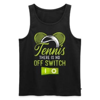 Drôle de joueur de tennis Raquette Tennis - Débardeur bio Premium Homme - noir - Devant - Michal (187cm)