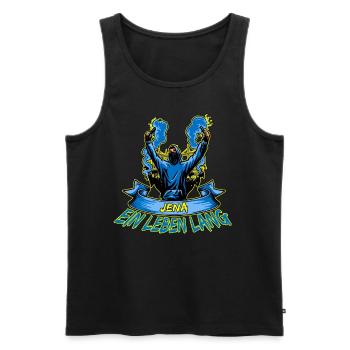 Jena ein Leben lang - Männer Premium Bio Tank Top - Schwarz - Vorne - Michal (187cm)