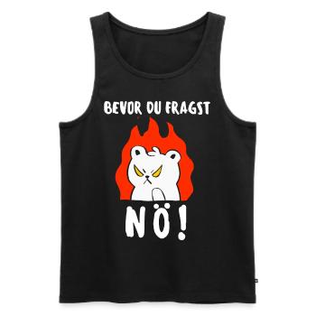 T-shirt chat Drôle Drôle Humour Sarcasme Ironie - Débardeur bio Premium Homme - noir - Devant - AI Model Male 178 light (178cm)