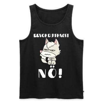 renard Tshirt Drôle Drôle Humour Sarcasme Ironie - Débardeur bio Premium Homme - noir - Devant - Michal (187cm)
