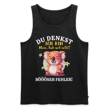 Koala Tshirt Kids Women Funny Small Sarcasm - Men's Premium Organic Tank Top - black - Front - Michal (187cm)