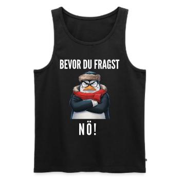 Penguin Tshirt Funny Funny Humor Sarcasm Funny - Men's Premium Organic Tank Top - black - Front - Michal (187cm)