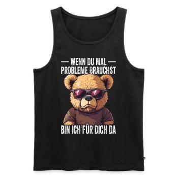 If you ever need problems, I'm there for you - Men's Premium Organic Tank Top - black - Front - AI Model Male 178 light (178cm)