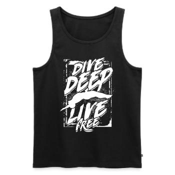 Taucher Sporttauchen Tauchen - Männer Premium Bio Tank Top - Schwarz - Vorne - Michal (187cm)