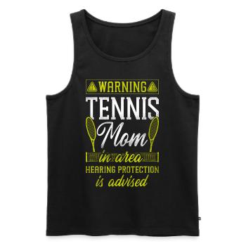 Funny Tennis Player Racket Mom - Men's Premium Organic Tank Top - black - Front - Michal (187cm)
