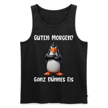 Penguin Tshirt Funny Funny Humor Sarcasm Office - Men's Premium Organic Tank Top - black - Front - Michal (187cm)