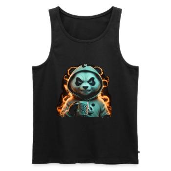 Panda Tshirt Drôle Drôle Humour Sarcasme Bureau - Débardeur bio Premium Homme - noir - Devant - Michal (187cm)