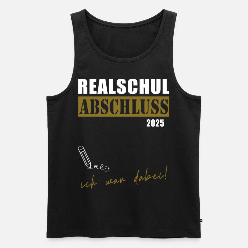 Abschluss 2025 Realschule - Männer Premium Bio Tank Top - Schwarz