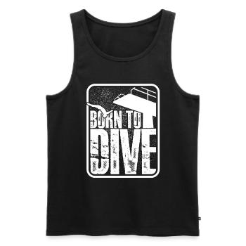 Taucher Sporttauchen Tauchen - Männer Premium Bio Tank Top - Schwarz - Vorne - Michal (187cm)