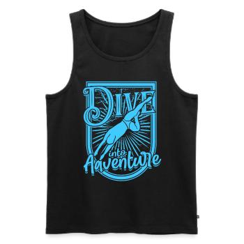 Diver Scuba Diving Diving Dive Into Adventure - Men's Premium Organic Tank Top - black - Front - Michal (187cm)