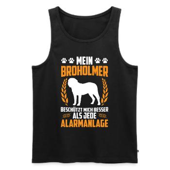 Broholmer est meilleur que Alarm Broholmer - Débardeur bio Premium Homme - noir - Devant - Michal (187cm)