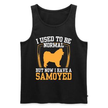 Samojede war mal normal Samojedenspitz Samojede - Männer Premium Bio Tank Top - Schwarz - Vorne - AI Model Male 178 light (178cm)