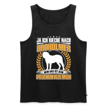 Broholmer Yes, I smell like Broholmer - Men's Premium Organic Tank Top - black - Front - Michal (187cm)