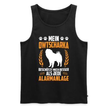 Ovcharka better than alarm Caucasian Ovcharka - Men's Premium Organic Tank Top - black - Front - Michal (187cm)