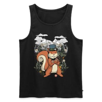 Tiroler Eichhorn Eichhörnchen Kinder Kind Gebirge - Männer Premium Bio Tank Top - Schwarz - Vorne - Michal (187cm)