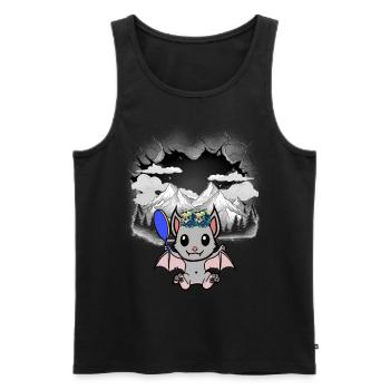 Halloween Chauve-souris Tyrol Beauté Fleurs Enfant - Débardeur bio Premium Homme - noir - Devant - Michal (187cm)