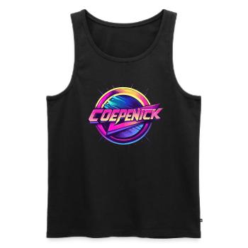 Berlin Köpenick Souvenir Cöpenick Retro-Style - Men's Premium Organic Tank Top - black - Front - AI Model Male 178 light (178cm)