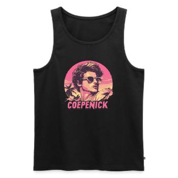 Berlin Köpenick Souvenir Cöpenick Années 80 Rétro - Débardeur bio Premium Homme - noir - Devant - Michal (187cm)
