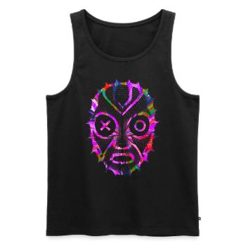 Techno Geschenk Rave Festival Party Musik Tekk EDM - Männer Premium Bio Tank Top - Schwarz - Vorne - Michal (187cm)