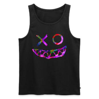 Techno Geschenk Rave Festival Party Musik Tekk EDM - Männer Premium Bio Tank Top - Schwarz - Vorne - Michal (187cm)