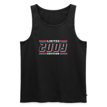 2009 Geburtstag Limited Edition 80s - Männer Premium Bio Tank Top - Schwarz - Vorne - Michal (187cm)