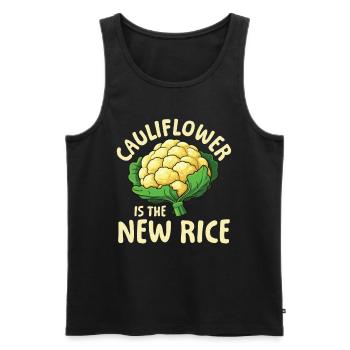 Cauliflower Is The New Rice für einen Diät Plan - Männer Premium Bio Tank Top - Schwarz - Vorne - Michal (187cm)
