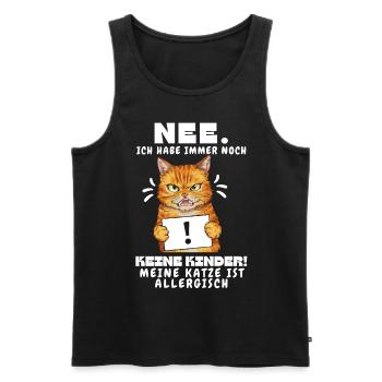 Tshirt chat Drôle Drôle Humour Sarcasme Kitty - Débardeur bio Premium Homme - noir - Devant - AI Model Male 178 light (178cm)