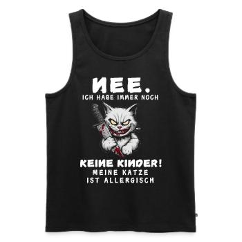 Tshirt chat Drôle Drôle Humour Sarcasme Kitty - Débardeur bio Premium Homme - noir - Devant - AI Model Male 178 light (178cm)