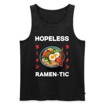 Noodle Ramen Noodles Chibi Asia Noodle Soup Anime - Men's Premium Organic Tank Top - black - Front - AI Model Male 178 light (178cm)
