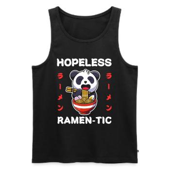 Panda Ramen Nouilles Chibi Asia Soupe de nouilles Anime - Débardeur bio Premium Homme - noir - Devant - AI Model Male 178 light (178cm)