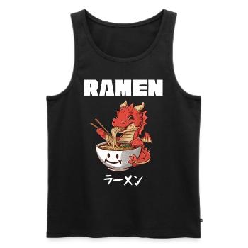 Drache Ramen Nudeln Chibi Asien Nudelsuppe Anime - Männer Premium Bio Tank Top - Schwarz - Vorne - AI Model Male 178 light (178cm)