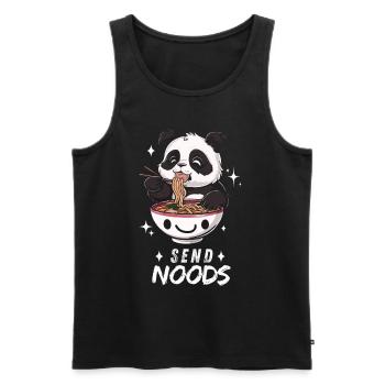 Panda Ramen Nouilles Chibi Asia Soupe de nouilles Anime - Débardeur bio Premium Homme - noir - Devant - AI Model Male 178 light (178cm)