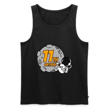 11. Geburtstag Jungen Astronaut Geburtstag - Männer Premium Bio Tank Top - Schwarz - Vorne - Michal (187cm)