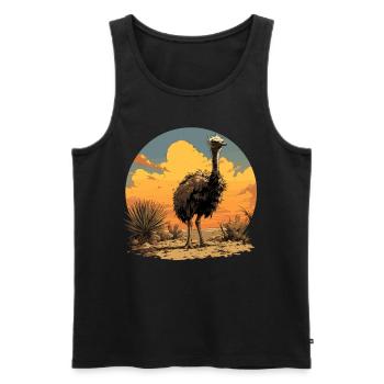 Emus Emu - Men's Premium Organic Tank Top - black - Front - AI Model Male 178 light (178cm)