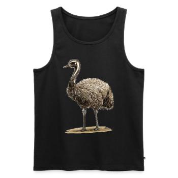 Emus Emu - Men's Premium Organic Tank Top - black - Front - AI Model Male 178 light (178cm)