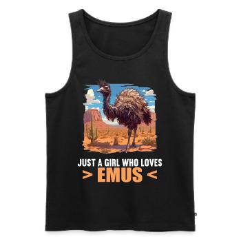 Emus Emu - Men's Premium Organic Tank Top - black - Front - AI Model Male 178 light (178cm)