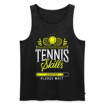 Drôle de joueur de tennis Raquette Tennis - Débardeur bio Premium Homme - noir - Devant - Michal (187cm)