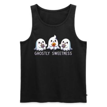 Ghostly Sweetness - Men's Premium Organic Tank Top - black - Front - AI Model Male 178 light (178cm)