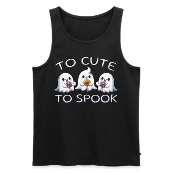 To Cute To Spook - Männer Premium Bio Tank Top - Schwarz - Vorne - Michal (187cm)