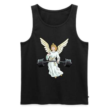 Dumbbells Weight Sports Heavenly Angel Weight Sport - Men's Premium Organic Tank Top - black - Front - AI Model Male 178 light (178cm)