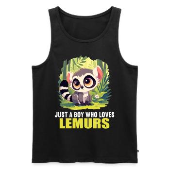 Lemuren Lemurs Lemur - Men's Premium Organic Tank Top - black - Front - AI Model Male 178 light (178cm)