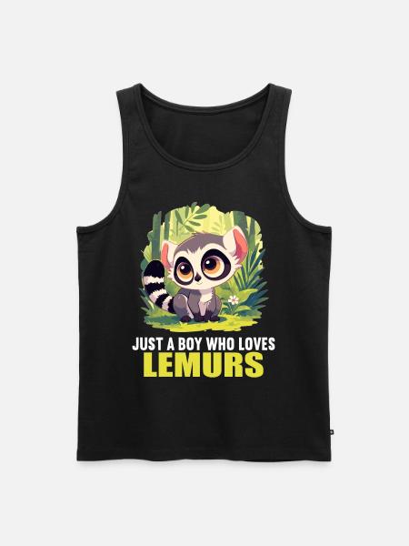 Lemuren Lemurs Lemur - Herre Premium økologisk tanktop - sort