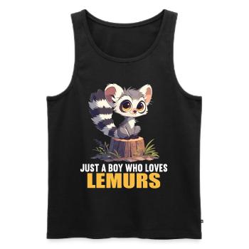 Lemuren Lemurs Lemur - Men's Premium Organic Tank Top - black - Front - AI Model Male 178 light (178cm)