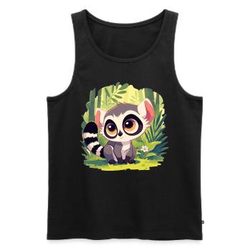 Lemuren Lemurs Lemur - Men's Premium Organic Tank Top - black - Front - AI Model Male 178 light (178cm)