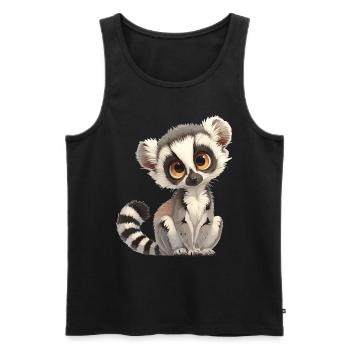Lemuren Lemurs Lemur - Men's Premium Organic Tank Top - black - Front - AI Model Male 178 light (178cm)