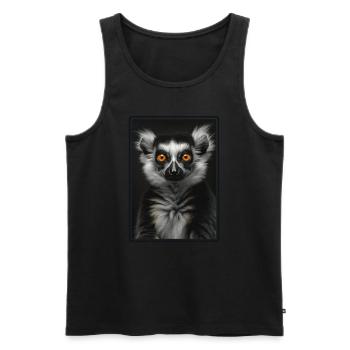 Lemuren Lemurs Lemur - Men's Premium Organic Tank Top - black - Front - AI Model Male 178 light (178cm)