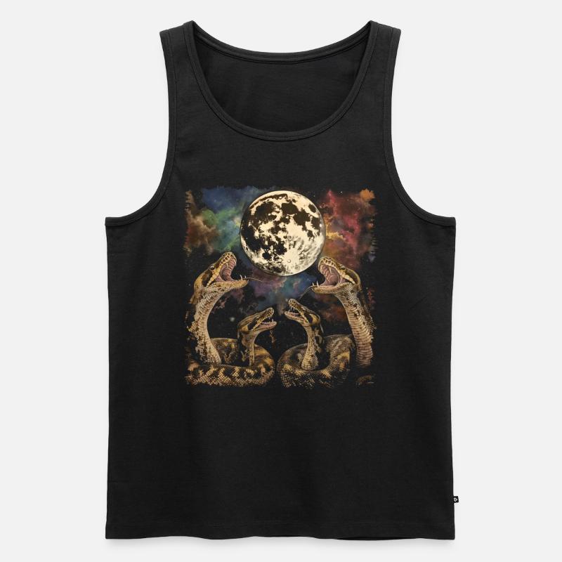 python royal serpent lune hurlante - Débardeur bio Premium Homme - noir