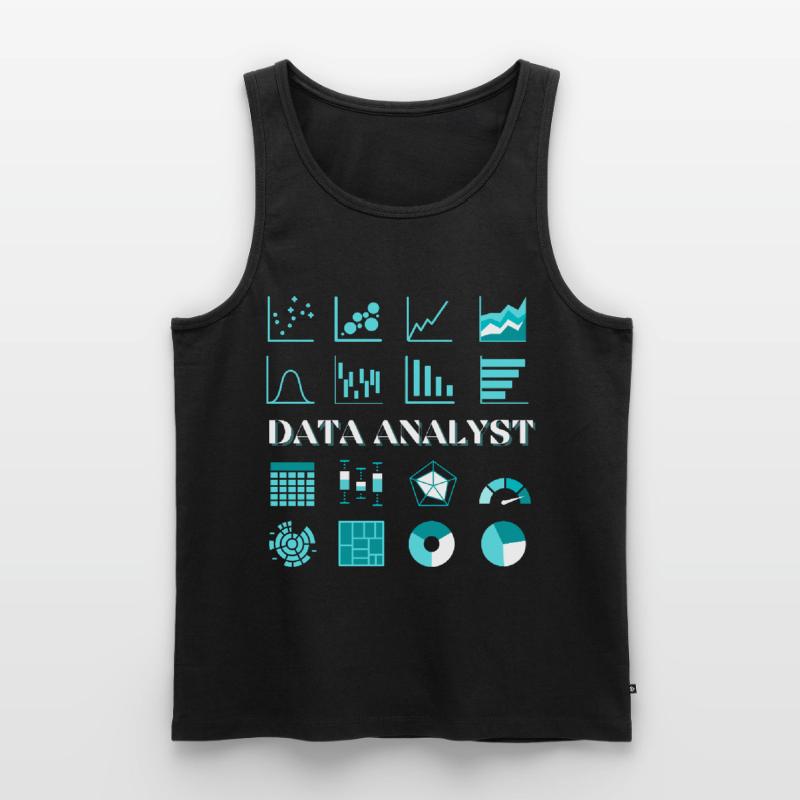 Data Analyst Dashboard Power BI Developer SQL KI Männer Premium Bio Tank Top