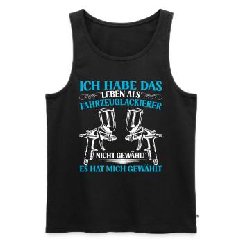 Vehicle painter Life as a painter - Men's Premium Organic Tank Top - black - Front - AI Model Male 178 light (178cm)