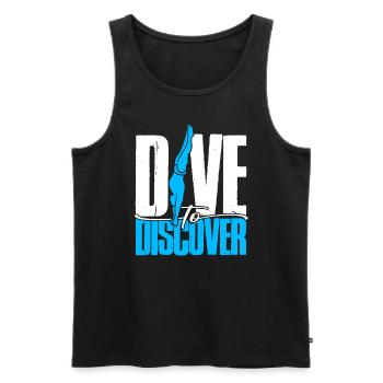Taucher Sporttauchen Tauchen Dive To Discover - Männer Premium Bio Tank Top - Schwarz - Vorne - Michal (187cm)